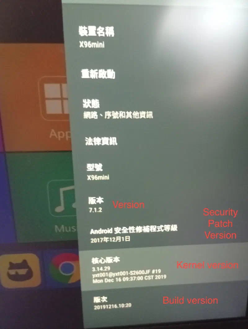 TV Box System Status